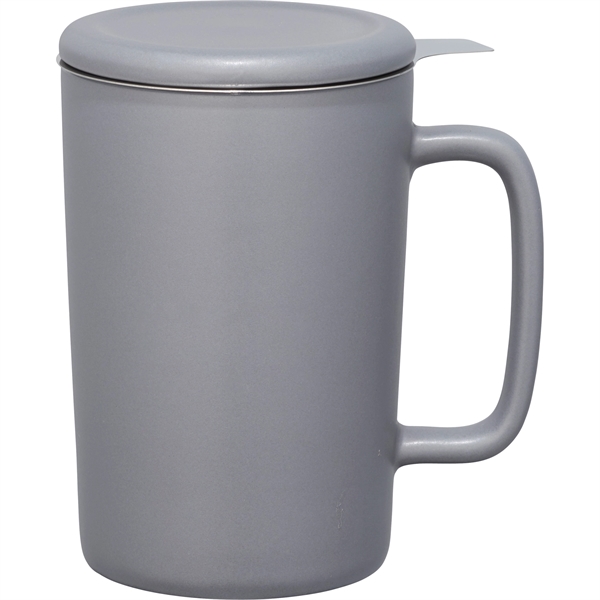 Tulsa Tea & Coffee Ceramic Mug With Lid 14oz - Image 8