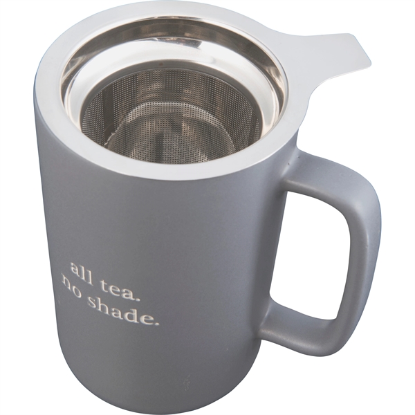 Tulsa Tea & Coffee Ceramic Mug With Lid 14oz - Image 11