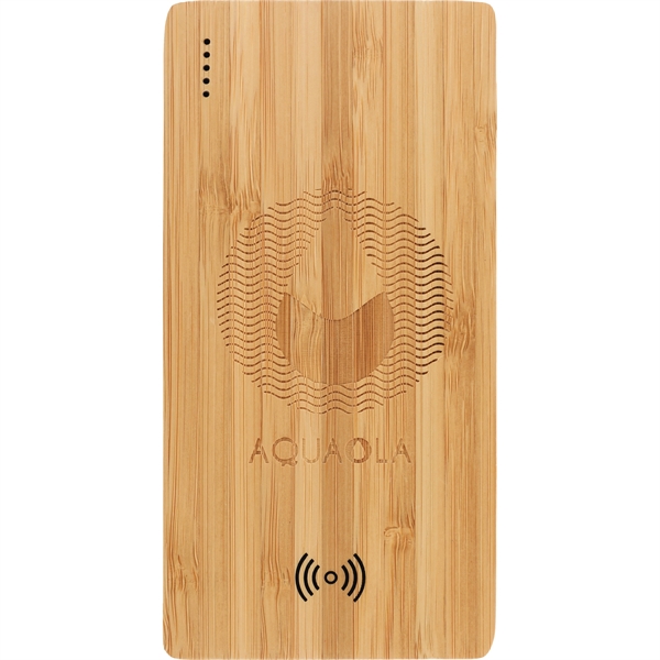 Plank 5000 mAh Bamboo Wireless Power Bank - Image 4