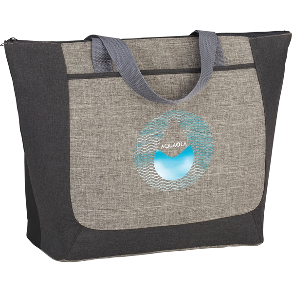 Reclaim Two-Tone Recycled Zippered Tote - Image 6
