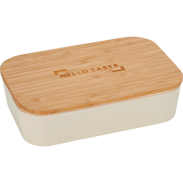 Bamboo Fiber Lunch Box with Cutting Board Lid - Image 1