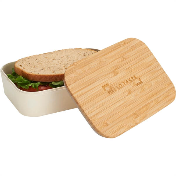 Bamboo Fiber Lunch Box with Cutting Board Lid - Image 5