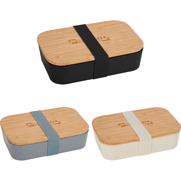 Bamboo Fiber Lunch Box with Cutting Board Lid - Image 11
