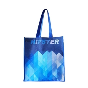 Full Color Tote Bags Non Woven Glossy Grocery Shopping totes