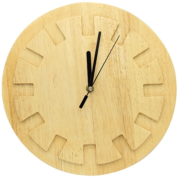 Double-deck Wooden Wall Clock - Image 2