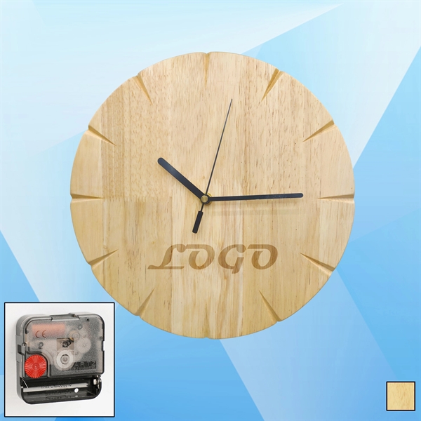 Plain Wooden Wall Clock - Image 1