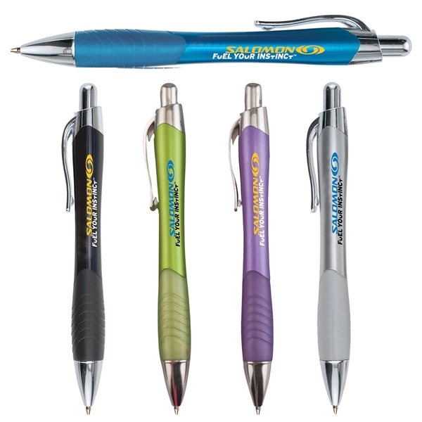 Matte Metallic Pen w/ Matching Gripper - Image 1
