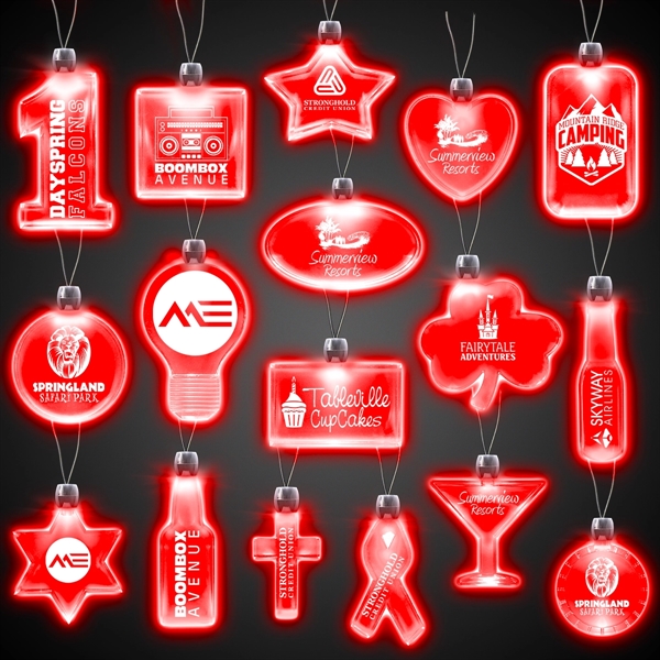 LED Acrylic Pendant Necklace - Assorted Styles & Colors - Image 13