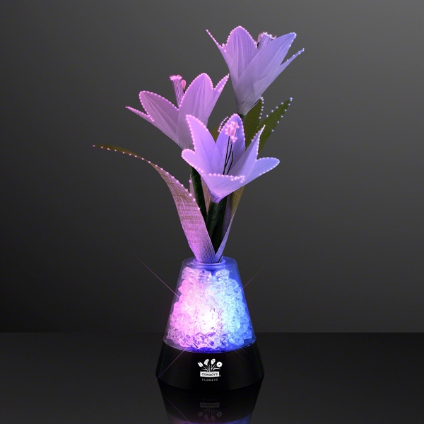 Usb Fiber Optic Flowers and Light Gems Centerpiece - Image 1