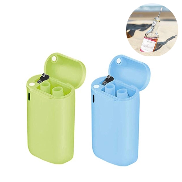 Reusable Folding Straw with Carrying Case - Image 2