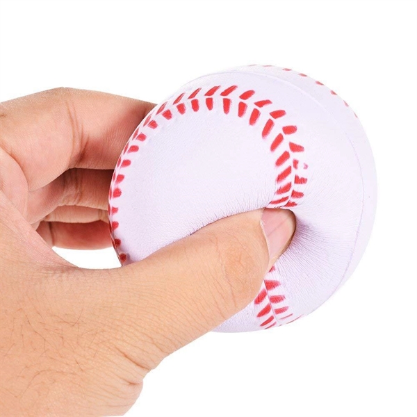 2 4/5" Soft Baseball Shape Stress Reliever - Image 2