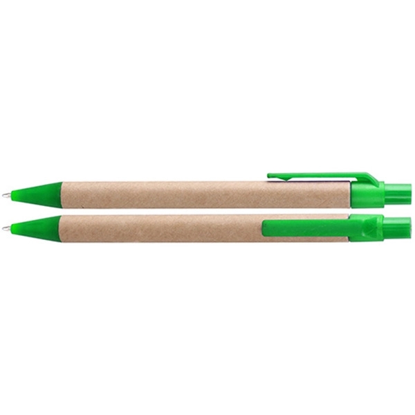 Eco-Green Paper Barrel Pen - Image 3
