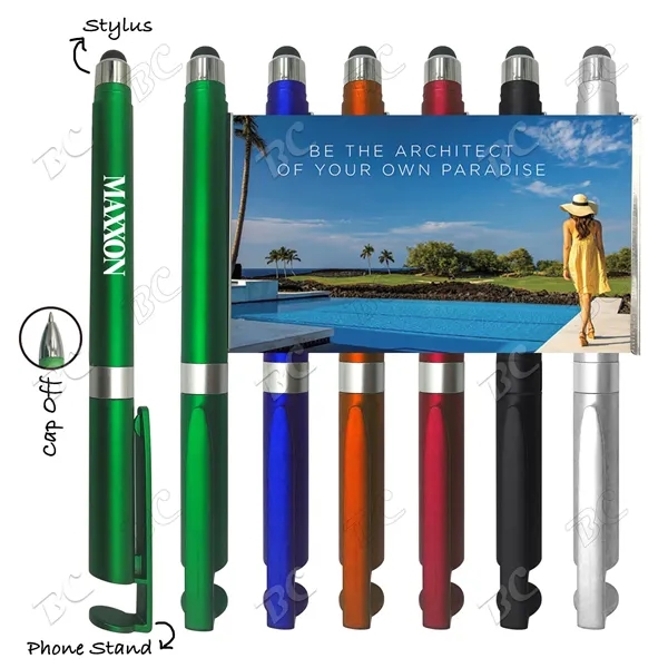 Banner Promotional Message Pen with Phone Stand - Image 1