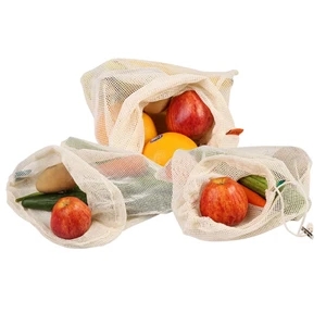 Reusable Vegetables Fruit Mesh Produce Bag Size M