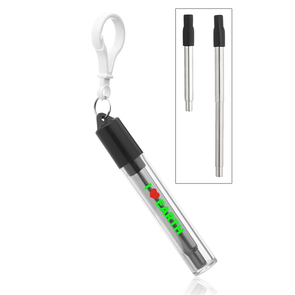 Retractable Straw with Case and Brush