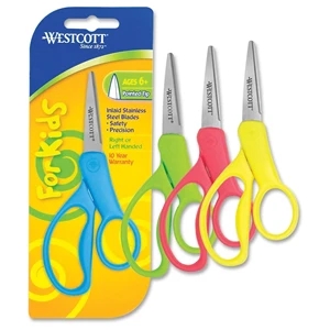 5" Pointed Primary Scissors in Assorted Colors