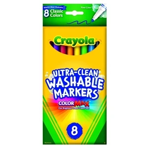 Crayola 8-Count Classic Thin Ultra-Clean Washable Markers