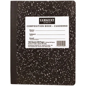 Wide-Rule Marble Composition Book
