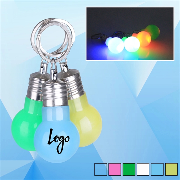 Bulb Shaped Flashlight w/ Key Ring - Image 1