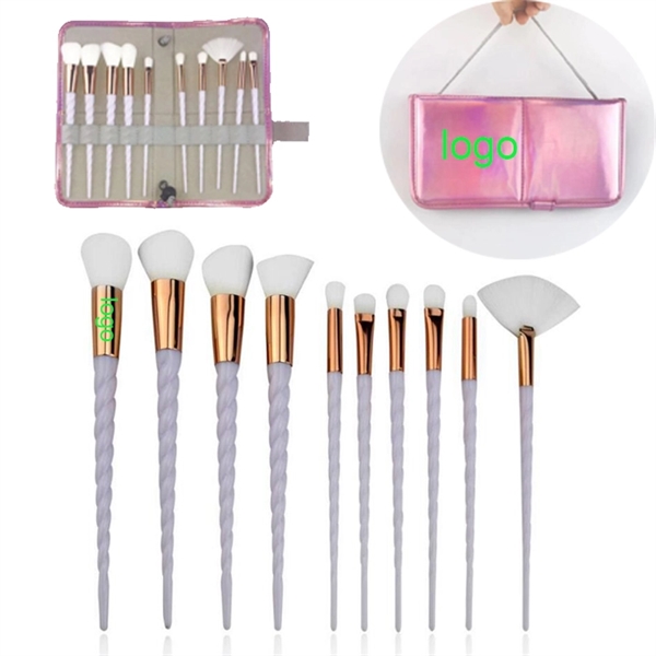 White Color Cosmetic Brush Set - Image 1