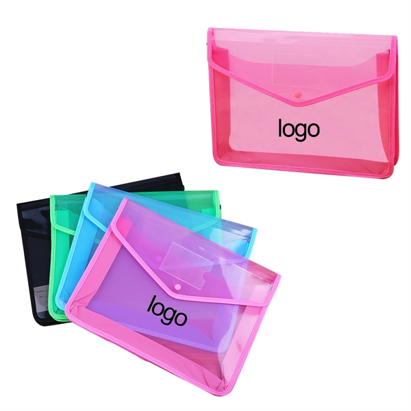 Plastic Folders with Closure and Pockets