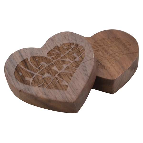 Eco Friendly Heart Shape Wood USB Flash Drive Eco Friendly - Image 1