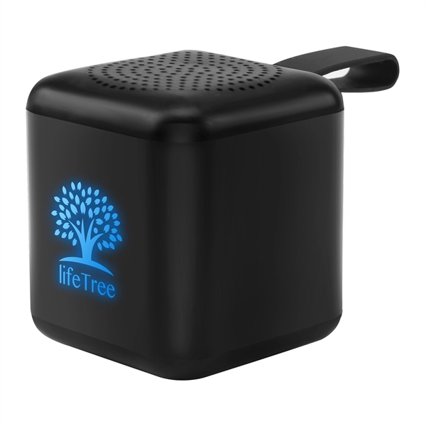 Mini Cube Bluetooth 5.0 Speaker With Light Up Logo - Image 5