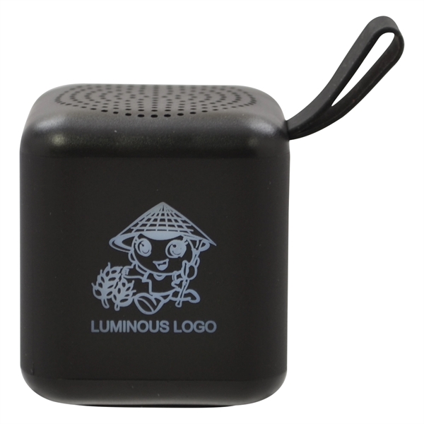 Mini Cube Bluetooth 5.0 Speaker With Light Up Logo - Image 6