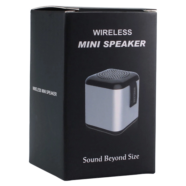 Mini Cube Bluetooth 5.0 Speaker With Light Up Logo - Image 8