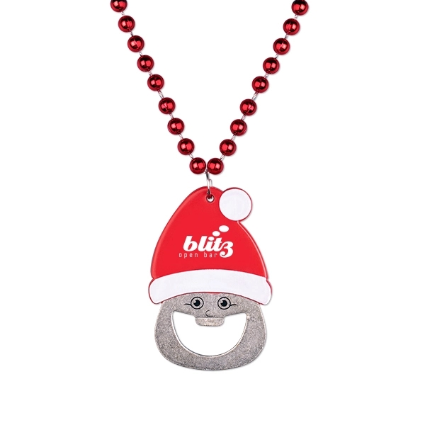 Santa Bottle Opener Medallion Beads