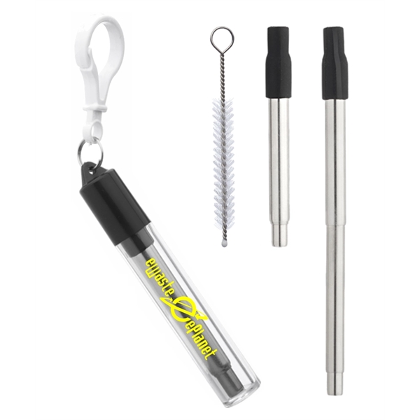 Collapsible Straws with Case and Brush - Image 1