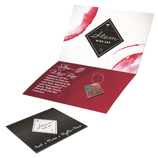 Greeting Card with Wine Charm - Image 2