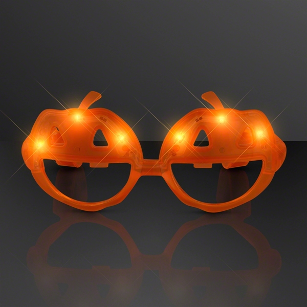 Light Up Orange Pumpkin Sunglasses - Image 3