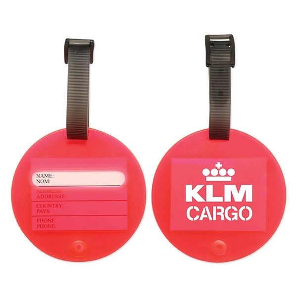Red Round Luggage Tag