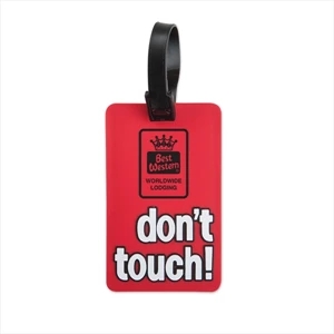 Don't Touch! Luggage Tag-Red