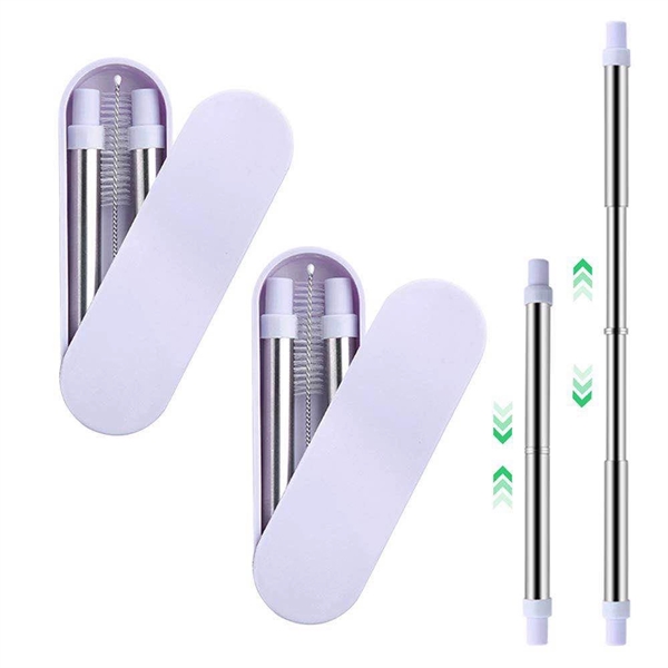 Telescopic Foldable Stainless Steel Straws - Image 2