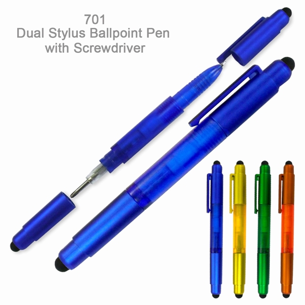 Dual Stylus Ballpoint Pens - Screwdriver Tip Pen - Image 2
