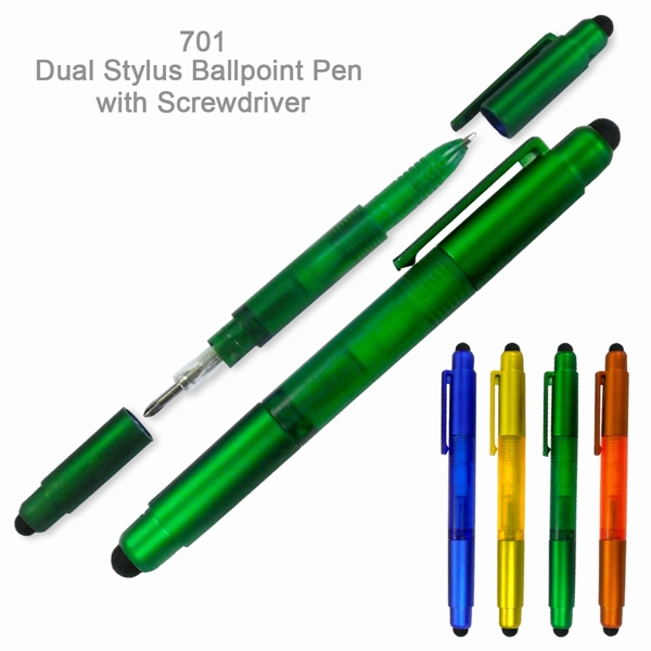 Dual Stylus Ballpoint Pens - Screwdriver Tip Pen - Image 3
