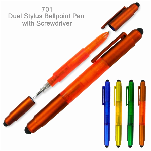 Dual Stylus Ballpoint Pens - Screwdriver Tip Pen - Image 4