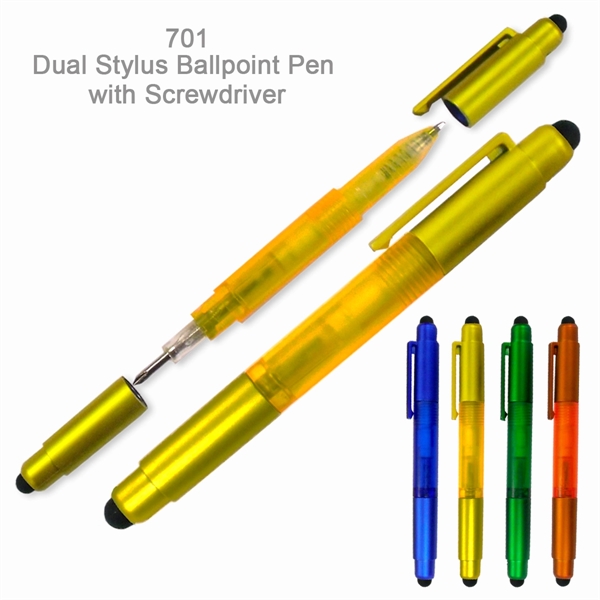Dual Stylus Ballpoint Pens - Screwdriver Tip Pen - Image 5