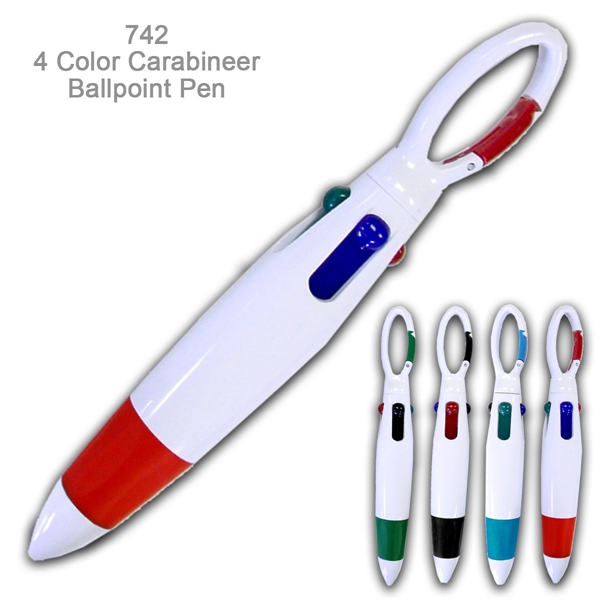 4 Color Carabineer Fashionable Ballpoint Pen - Image 5