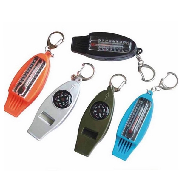 Multi Functional Compass Whistle With Thermometer Magnifer - Image 3