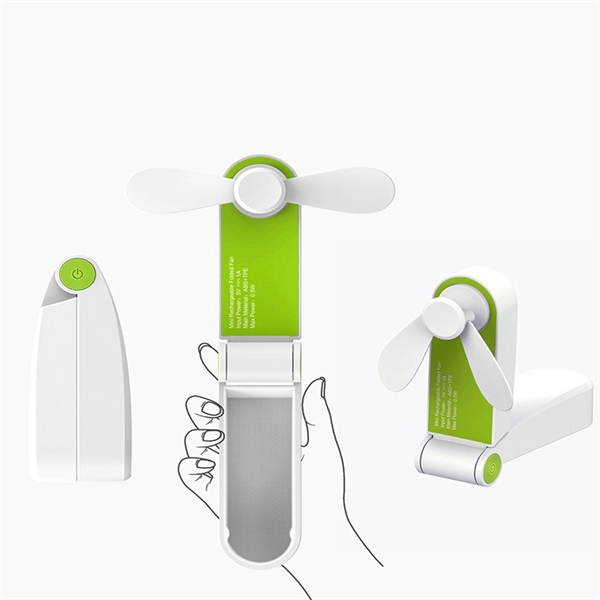 Folding Pocket Charging Usb Fan - Image 1