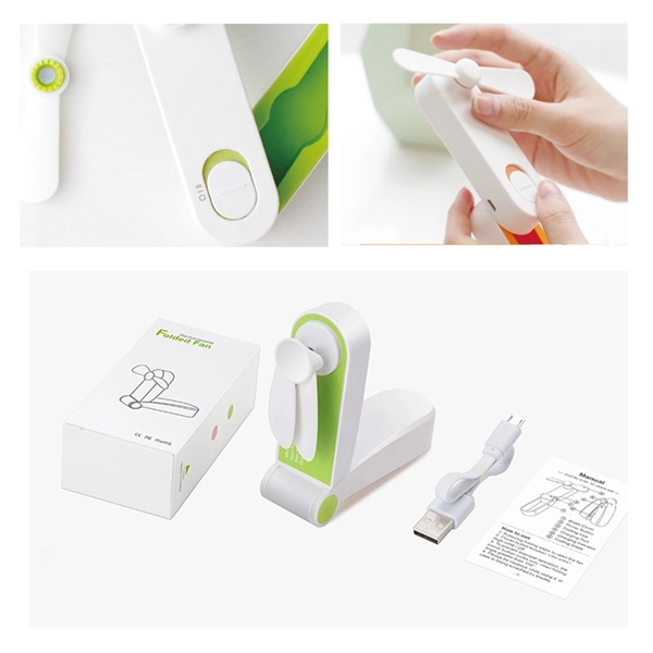 Folding Pocket Charging Usb Fan - Image 3