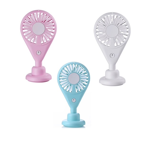 Mini Adjustable Charging USB Fan With Ambient Light - Image 1