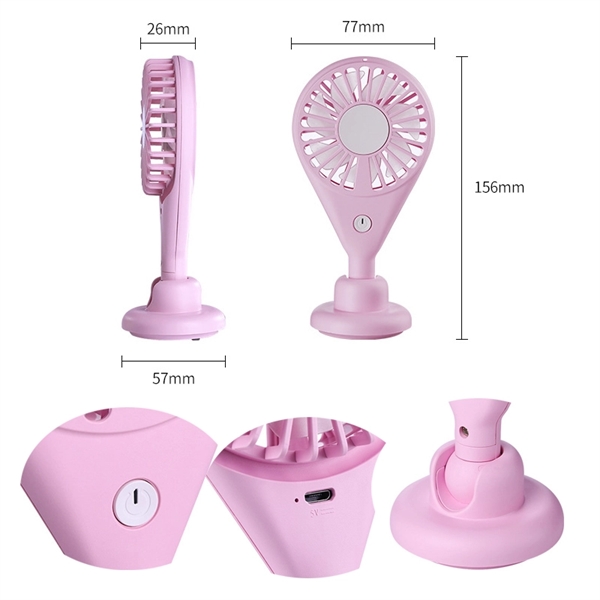 Mini Adjustable Charging USB Fan With Ambient Light - Image 2