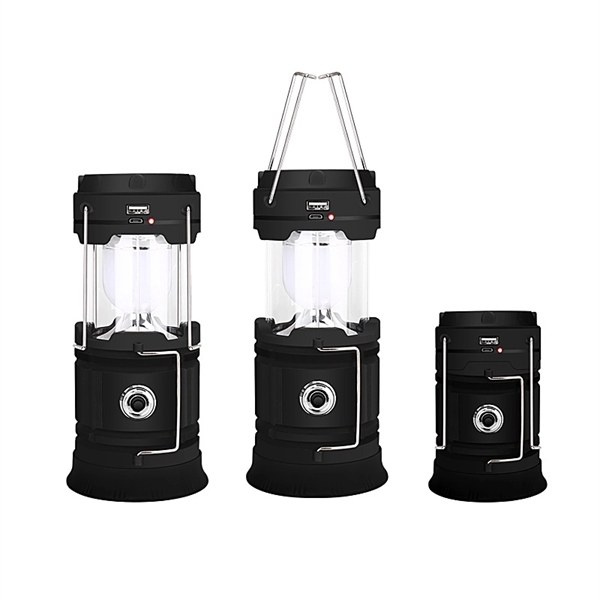 Portable Lantern USB Charging LED Solar COB Camping Light - Image 1