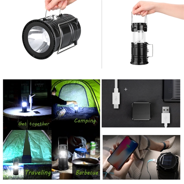 Portable Lantern USB Charging LED Solar COB Camping Light - Image 3