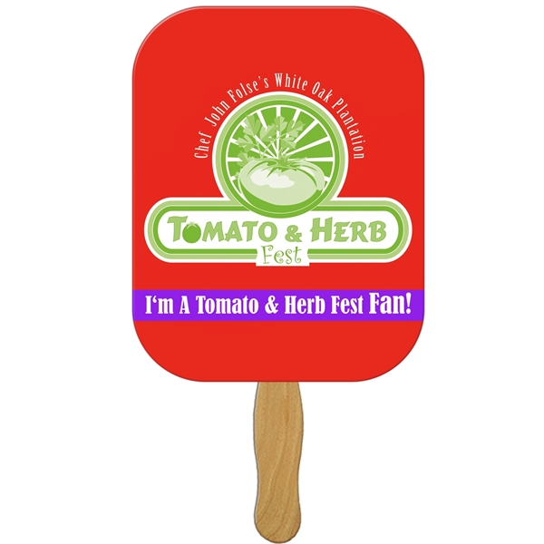 Rectangle Hand Fan Full Color 9 x 7 - Image 1