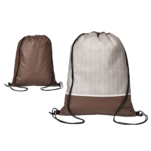 Delphine Non-Woven Drawstring Backpack - Image 3